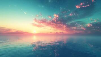 AI generated Subdued colors and soft gradients evoke a sense of celestial calmness photo