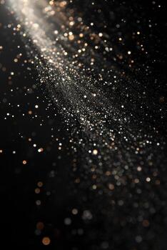 AI generated Dark backdrop with minimalistic stars and planets, evoking a cosmic ambiance photo