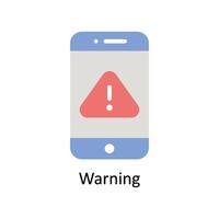 Warning vector Flat icon style illustration. EPS 10 File