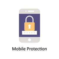 Mobile Protection vector Flat icon style illustration. EPS 10 File