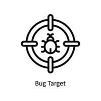 Bug Target Vector outline icon Style illustration. EPS 10 File