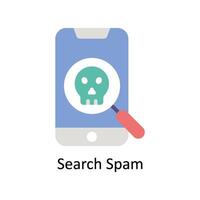 Search Spam vector Flat icon style illustration. EPS 10 File