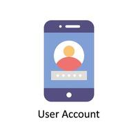 User account  vector Flat icon style illustration. EPS 10 File