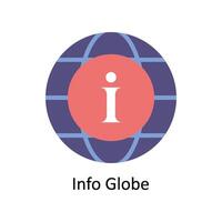 Info Globe vector Flat icon style illustration. EPS 10 File
