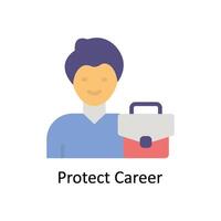 Protect career vector Flat icon style illustration. EPS 10 File