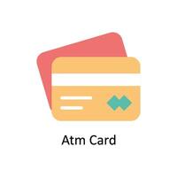 Atm Card  vector Flat icon style illustration. EPS 10 File