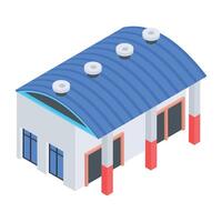 Urban Structures Isometric Icon vector