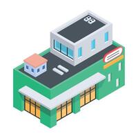 Urban Architectures Isometric Icon vector