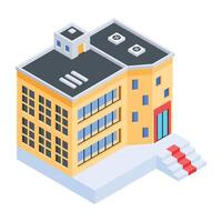 Urban Structures Isometric Icon vector