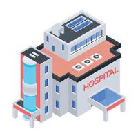 Urban Structures Isometric Icon vector