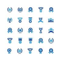 Awards icon set. glyph icon collection. Containing trophy, medal, badge icons. vector