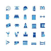 hotel icon set. glyph icon collection. Containing icons vector