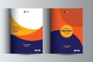 Business Proposal Catalog Cover Design Template Concepts vector