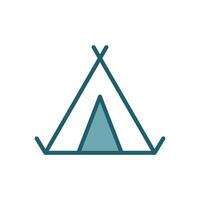 camping tent icon vector design template simple and clean