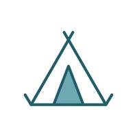 camping tent icon vector design template simple and clean