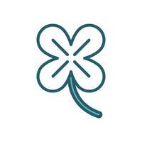 4 leaf clover icon vector design template simple and clean