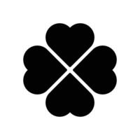 4 leaf clover icon vector design template simple and clean