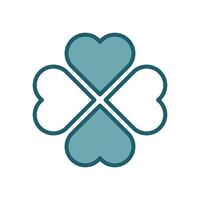 4 leaf clover icon vector design template simple and clean