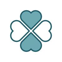 4 leaf clover icon vector design template simple and clean