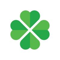 4 leaf clover icon vector design template simple and clean