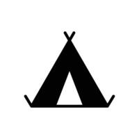 camping tent icon vector design template simple and clean