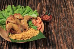 Ayam Goreng Utuh Kremes, Whole Chicken with Crispy Flour Batter photo