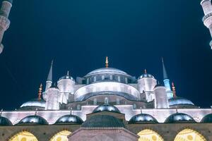 Ramadán o islámico concepto foto. sultanahmet Cami o el azul mezquita foto