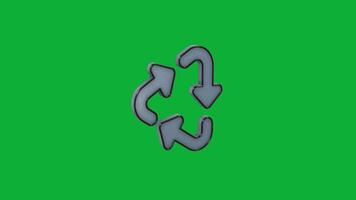 alta resolução 3d Renderização reciclar modelo ciclo animações video