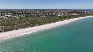 white sand turquoise ocean aerial 4k perth australia video