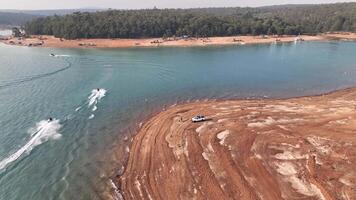 Wassersport Jet Ski Boote See Brockmann Perth Australien Antenne 4k video