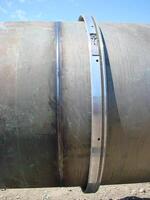 Welding seam on the pipeline photo