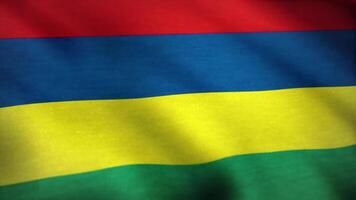 Seamless Loopable Flag of Mauritius. Mauritius Flag. Background Seamless Looping Animation video