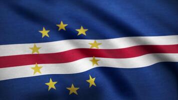 Cape Verde Flag. Background Seamless Looping Animation. A beautiful satin finish looping flag animation of Cape Verde. video