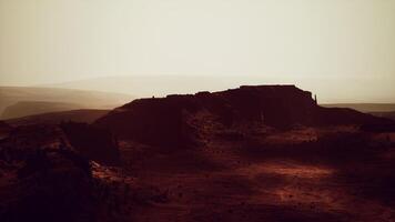 Sunset at the sisters in Monument Valley video