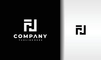 monogram letter FHJ logo vector