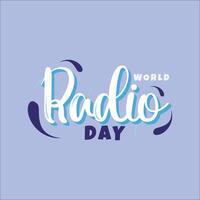 World Radio Day Retro Style Vector Design