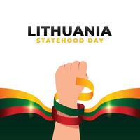 lithuania statehood day design illustration collection vector