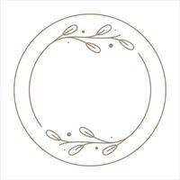 Leaf Wedding Ornament Design Element Collection vector