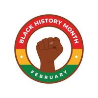 Black History Month Badge Design Collection vector