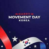 Corea movimiento día vector diseño modelo