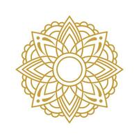 Mandala Wedding Ornament Gold Vector Design