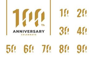 Anniversary Number Design For Greeting Moment vector