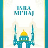 Isra Mi'raj design background template vector