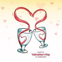 Beautiful valentine's day invitation card background vector