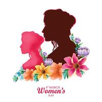 Happy womens day celebrations concept card design vector