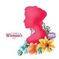 Happy womens day celebrations concept card design vector