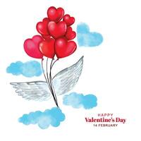 Beautiful valentine's day card background vector