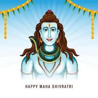 hindú festival maha shivratri tarjeta antecedentes vector