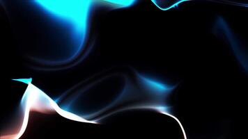 Abstract blue, orange and black background, wave or veil texture. Soft, abstract waves floating slowly, seamless loop. video