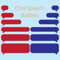 Vector set of chat speech bubbles template design